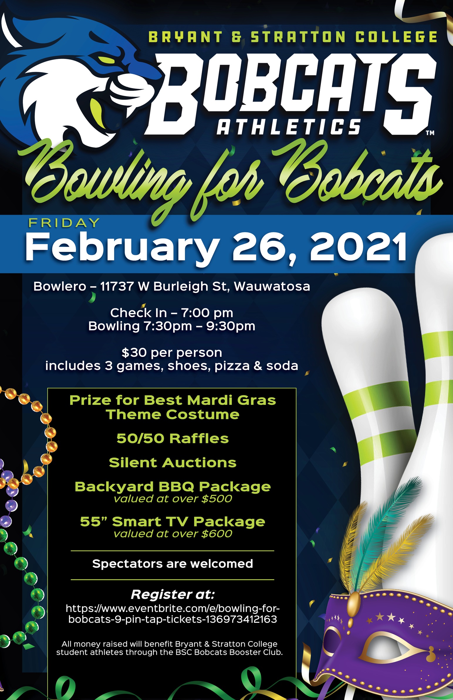Bowling For Bobcats Fundraiser Feb. 26th